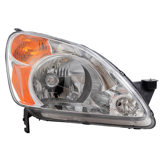 Brock Replacement Passengers Headlight Headlamp Compatible with 2002-2004 CR-V 33101S9AA01