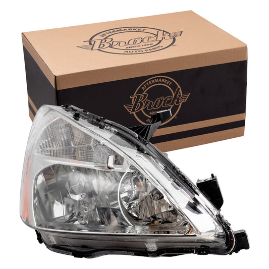 Brock Replacement Headlight Passenger Right Compatible with 2003-2007 Accord 33101-SDA-A01