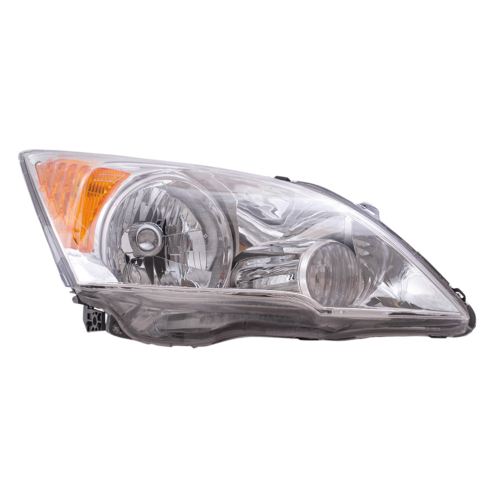 Brock Replacement Driver and Passenger Headlights Headlamps Compatible with 2007-2011 CR-V 33151SWAA01 33101SWAA01