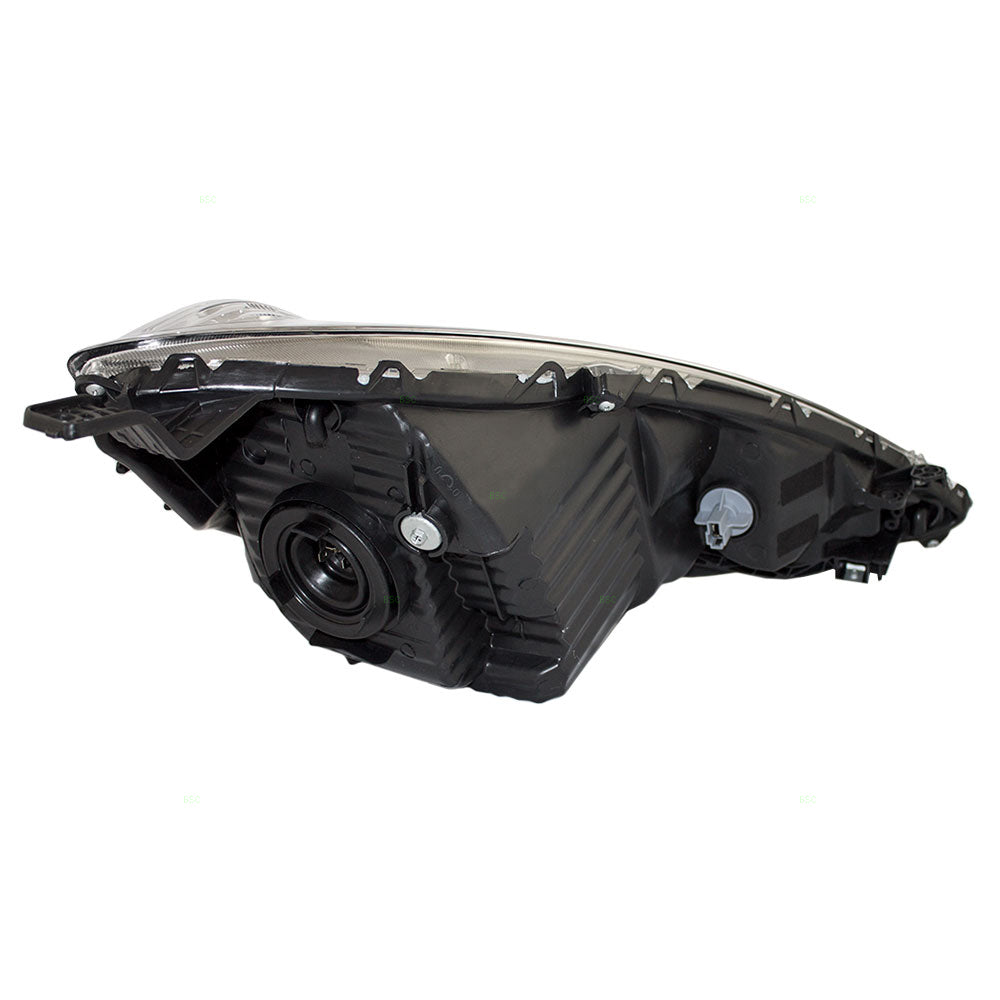 Brock Replacement Drivers Headlight Headlamp with Chrome Bezel Compatible with 2009-2011 Fit 33150TK6A11