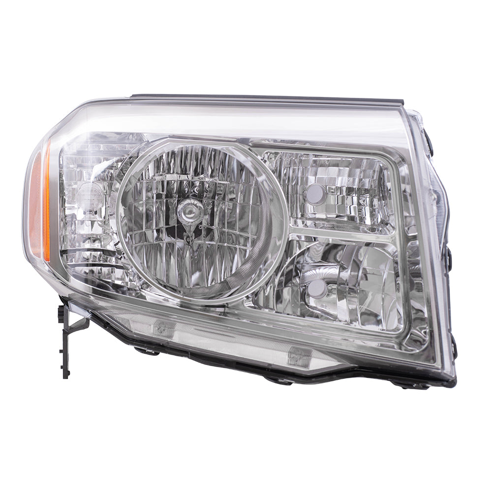 Brock Replacement Driver and Passenger Headlights Headlamps Compatible with 2009-2011 Pilot SUV 33150SZAA01 33100SZAA01