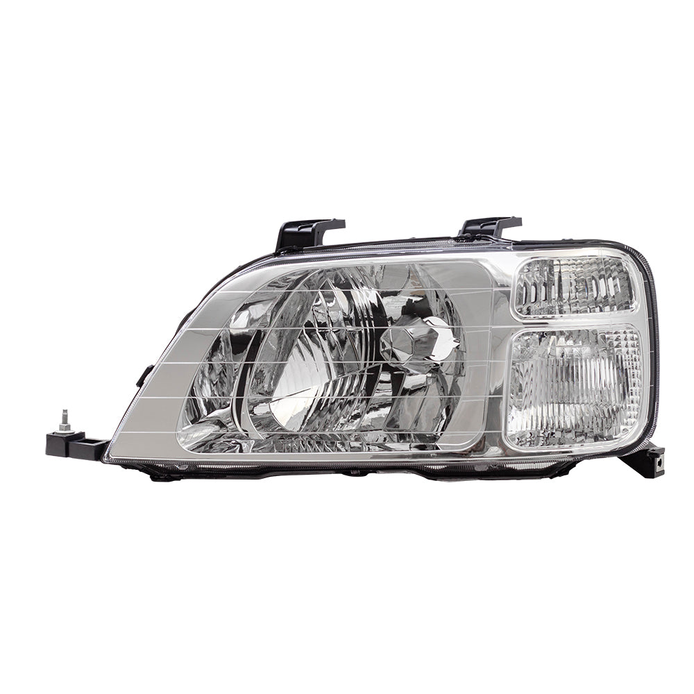 Brock Replacement Drivers Headlight Headlamp Compatible with 1997-2001 CR-V 33151S10A01