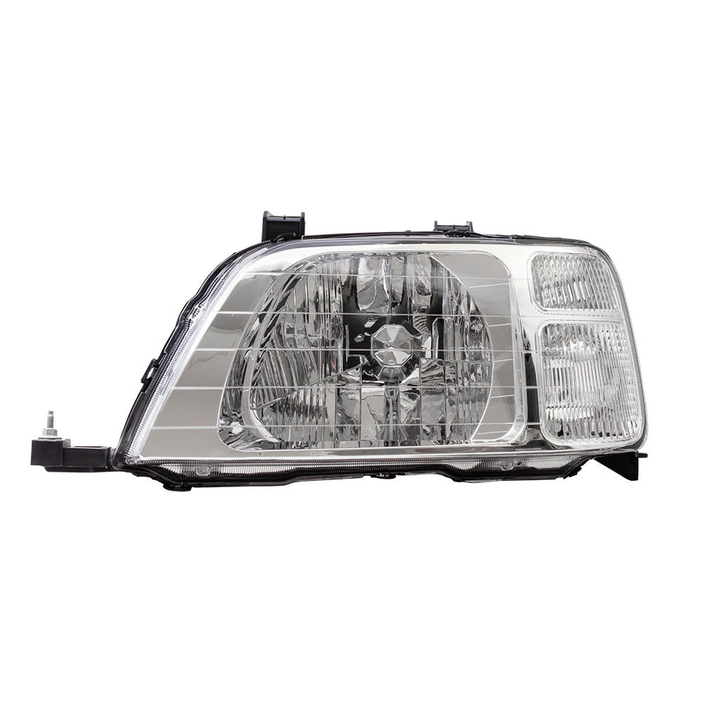 Brock Replacement Drivers Headlight Headlamp Compatible with 1997-2001 CR-V 33151S10A01