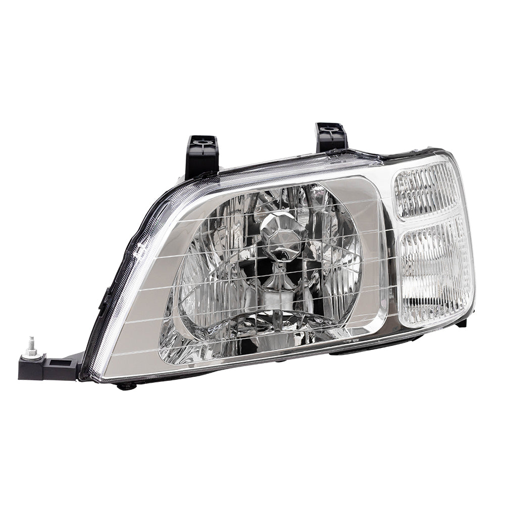 Brock Replacement Drivers Headlight Headlamp Compatible with 1997-2001 CR-V 33151S10A01