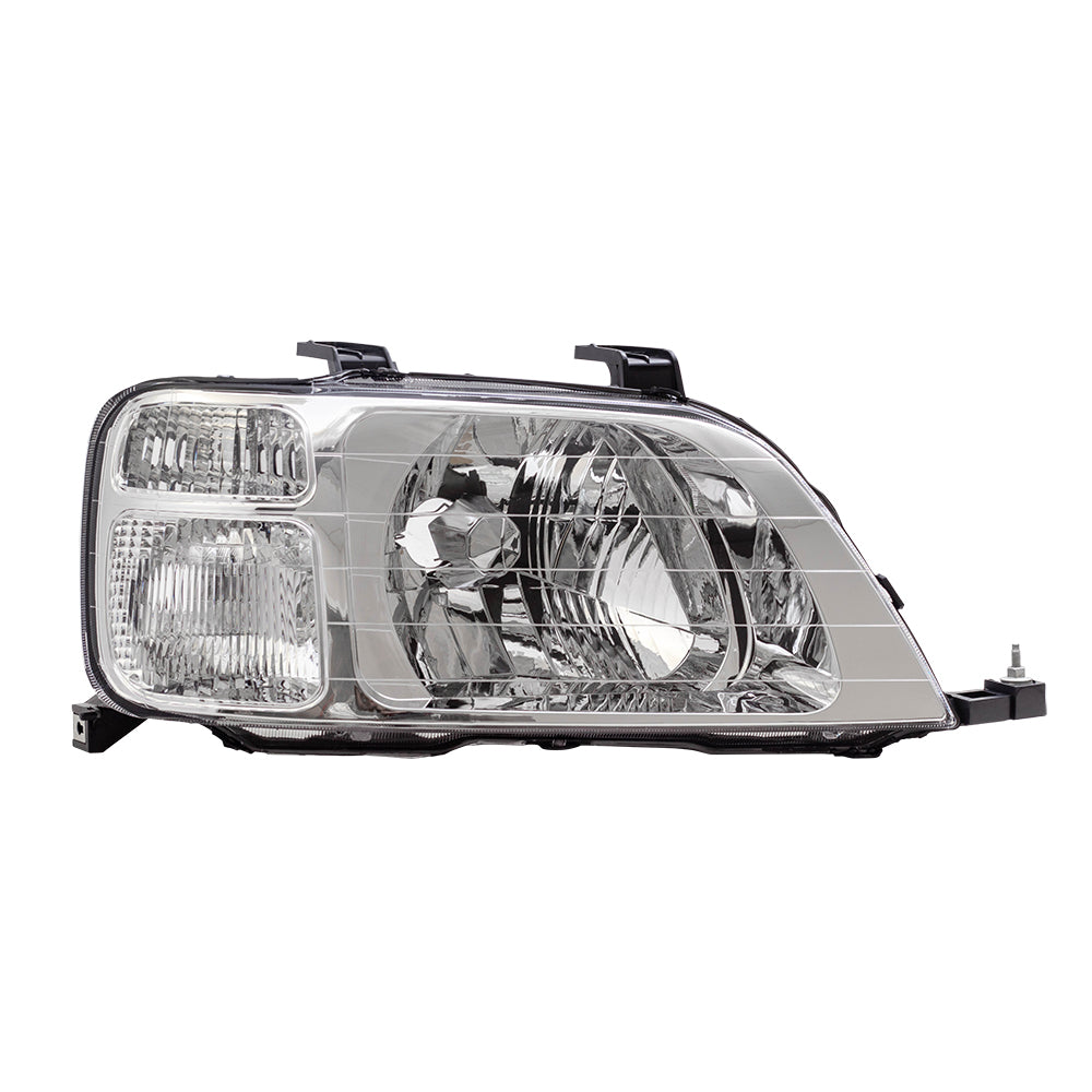 Brock Replacement Passengers Headlight Headlamp Compatible with 1997-2001 CR-V 33101S10A01