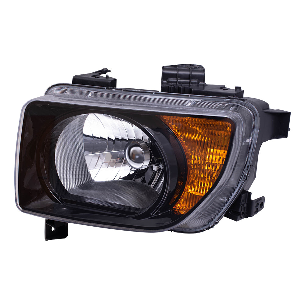 Brock Replacement Drivers Halogen Headlight Combination Headlamp with Dark Bezel Compatible with 2003-2008 Element EX LX 33151SCVA21