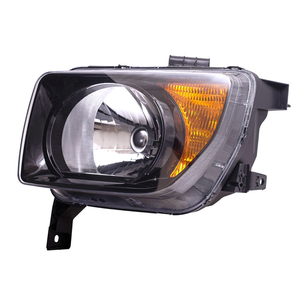 Brock Replacement Driver and Passenger Halogen Combinatin Headlights with Dark Bezels Compatible with 2003-2008 Element EX LX 33151SCVA21 33101SCVA21