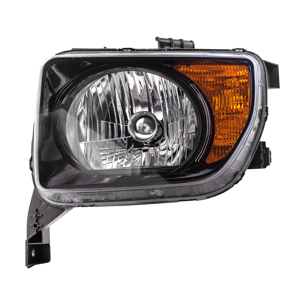 Brock Replacement Drivers Halogen Headlight Combination Headlamp with Dark Bezel Compatible with 2003-2008 Element EX LX 33151SCVA21