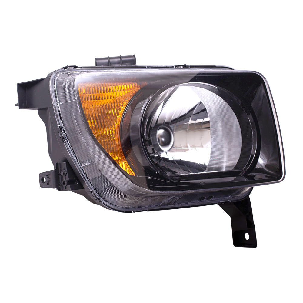 Brock Replacement Passengers Halogen Headlight Combination Headlamp with Dark Bezel Compatible with 2003-2008 Element EX LX 33101SCVA21