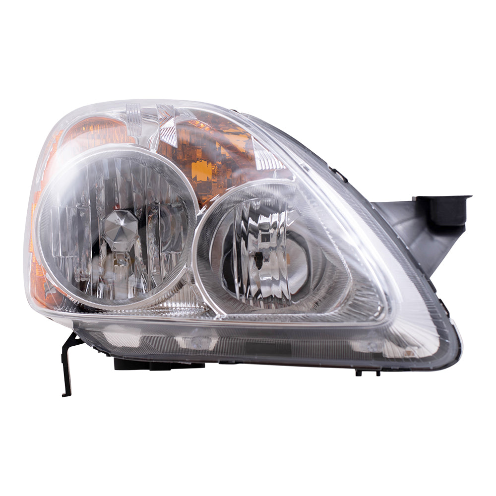 Brock Replacement Driver and Passenger Headlights Headlamps Compatible with 2005-2006 CR-V SUV 33151S9AA11 33101S9AA11