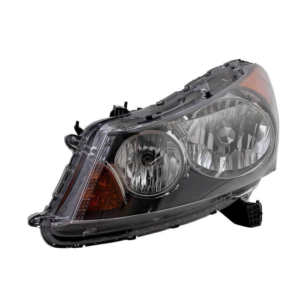 Brock Replacement Drivers Halogen Headlight Headlamp Compatible with 2008-2012 Accord Sedan 33150TA0A01