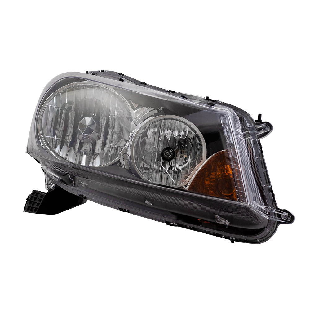 Brock Replacement Passengers Halogen Headlight Headlamp Compatible with 2008-2012 Accord Sedan 33100TA0A01