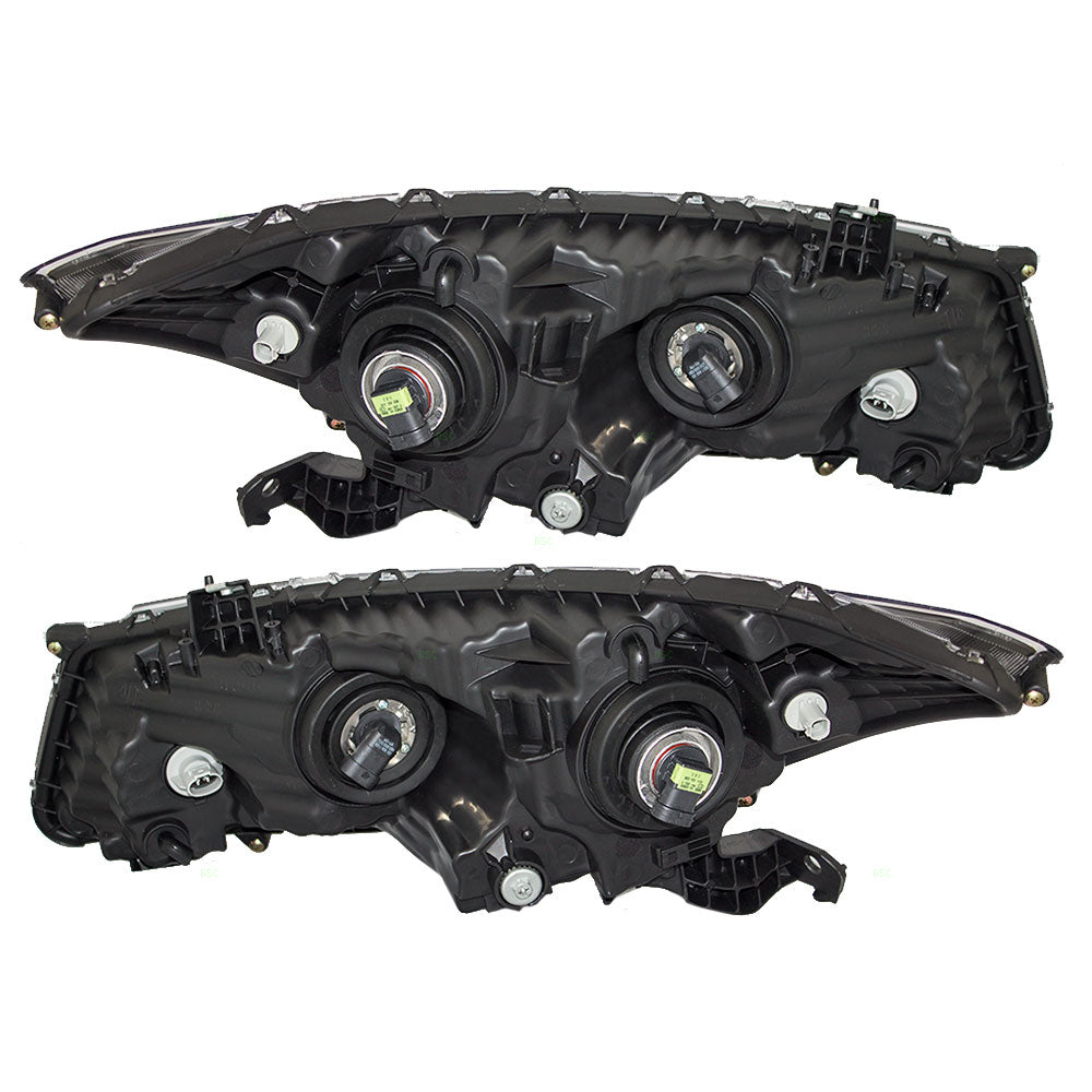 Brock Replacement Driver and Passenger Headlights Headlamps Compatible with Accord 33150TE0A01 33100TE0A01