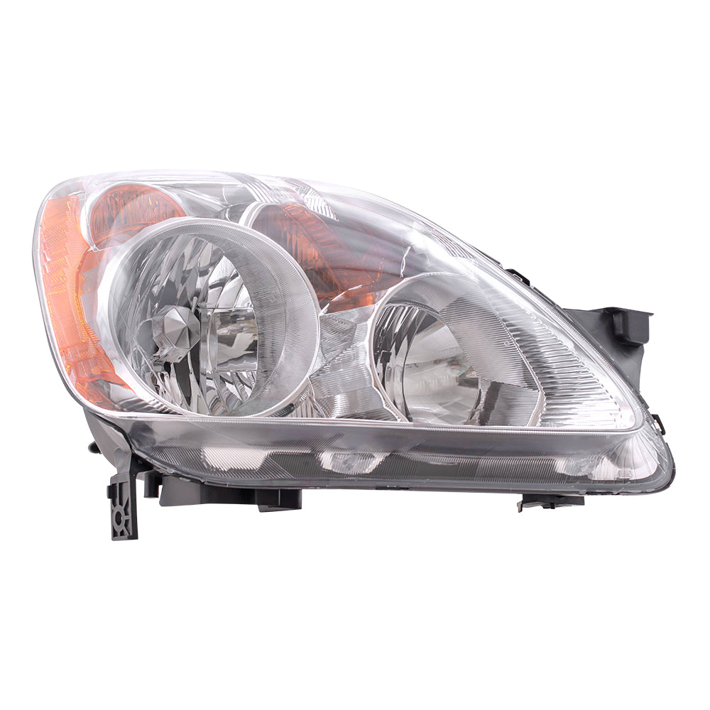 Brock Replacement Driver and Passenger Headlights Headlamps Compatible with 2005-2006 CR-V SUV 33151SCAA11 33101SCAA11