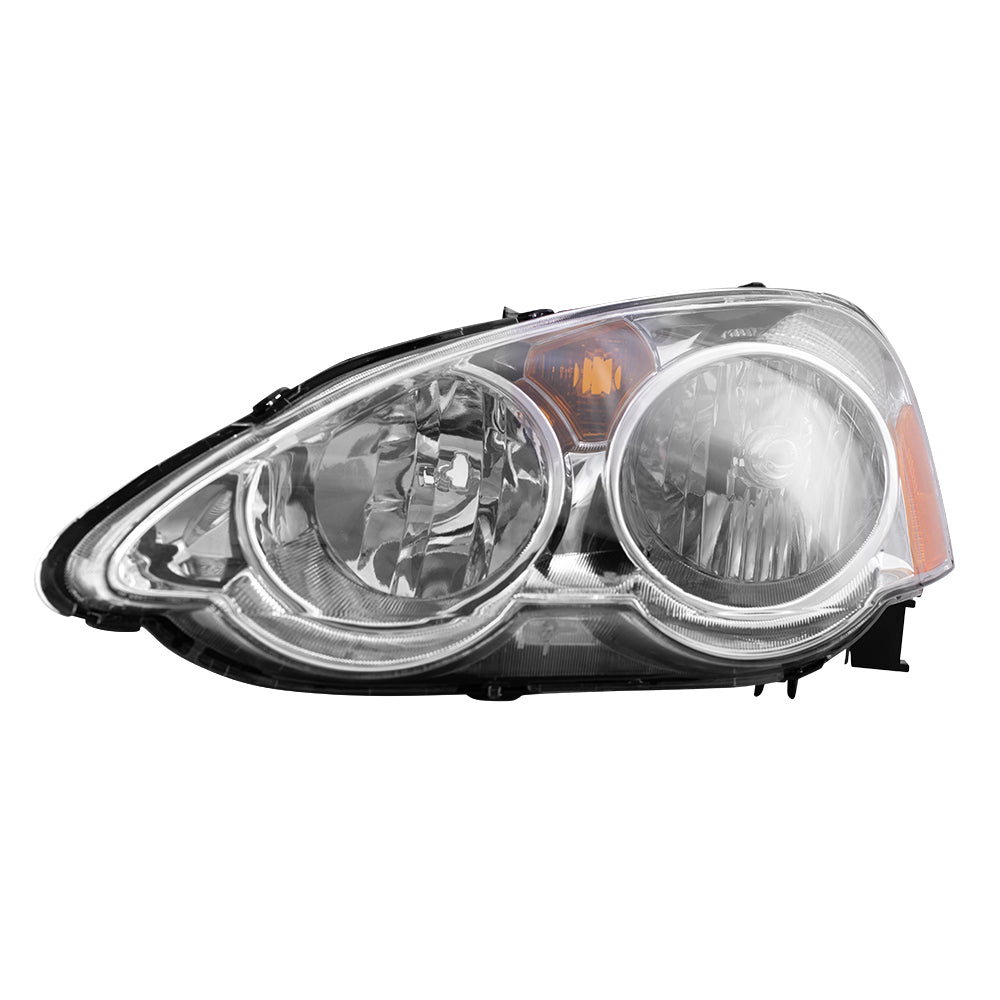 Brock Replacement Drivers Halogen Headlight Headlamp Compatible with 2002 2003 2004 RSX 33151-S6M-A01