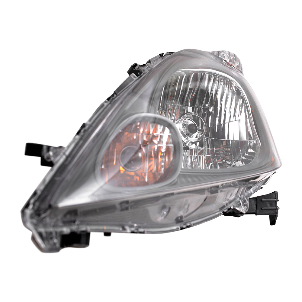 Brock Replacement Drivers Headlight Headlamp with Grey Bezel Compatible with 2009-2013 Fit 33150TK6A01