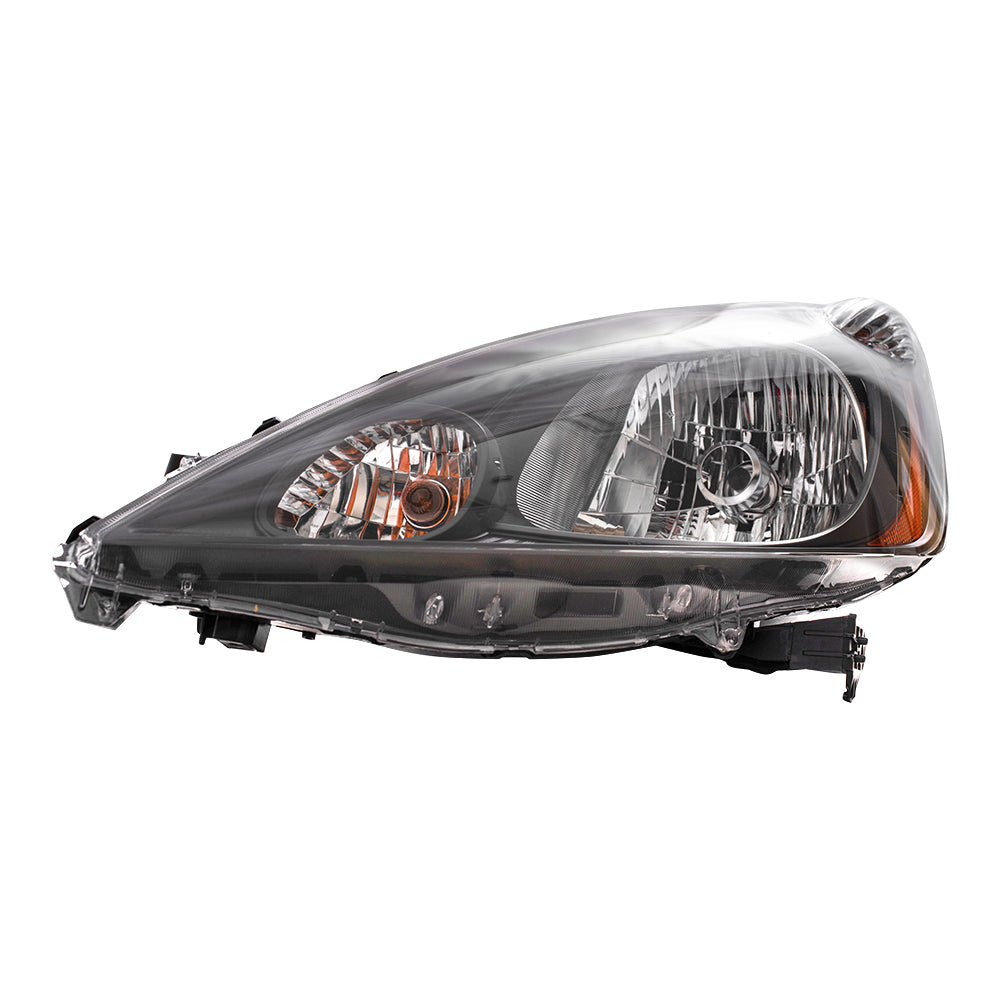 Brock Replacement Drivers Headlight Headlamp with Grey Bezel Compatible with 2009-2013 Fit 33150TK6A01