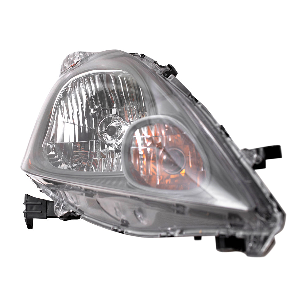 Brock Replacement Passengers Headlight Headlamp with Grey Bezel Compatible with 2009-2013 Fit 33100TK6A01