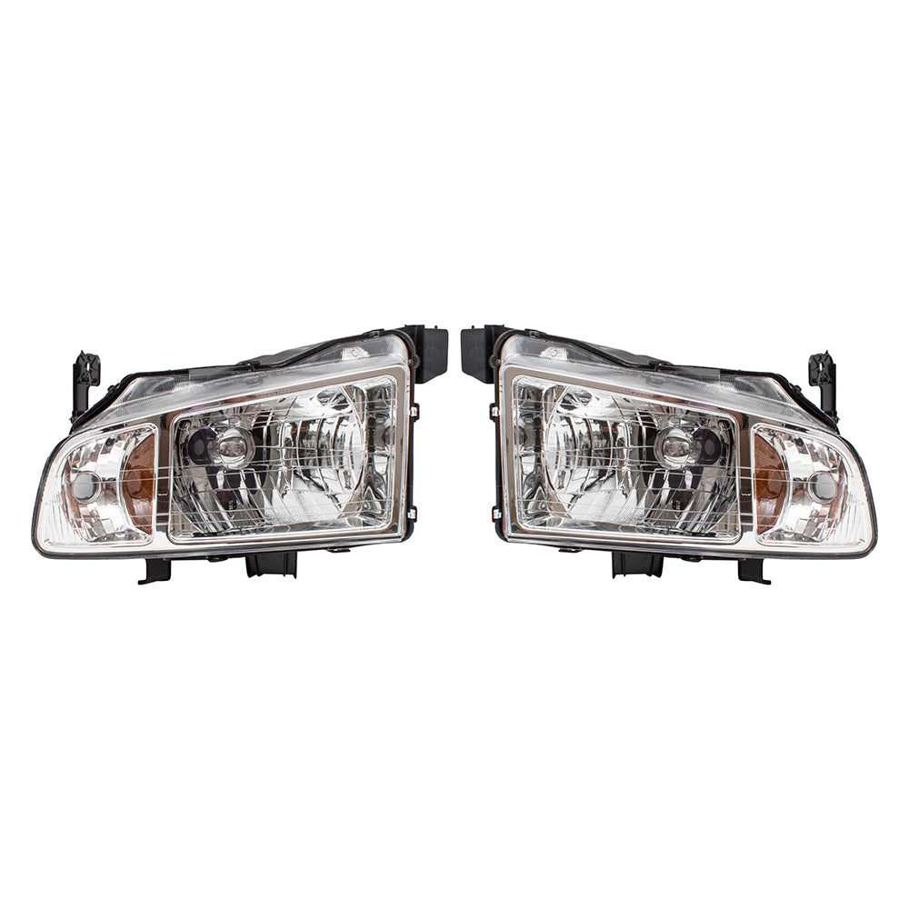 Brock Replacement Pair Set Halogen Combination Headlamp Type Headlight Units Compatible with 09-14 Ridgeline Pickup 33151SJCA11 33101SJCA11