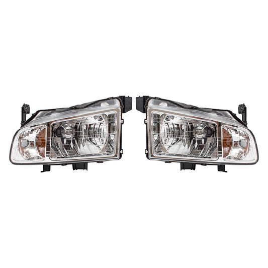 Brock Replacement Pair Set Halogen Combination Headlamp Type Headlight Units Compatible with 09-14 Ridgeline Pickup 33151SJCA11 33101SJCA11