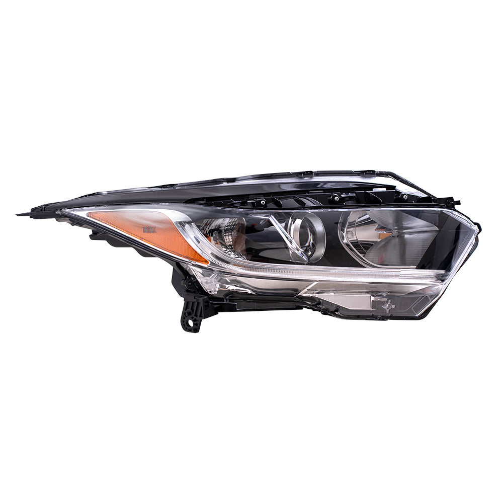 Brock Replacement Driver and Passenger Side Halogen Combination Headlight Assemblies Compatible with 19-22 HR-V