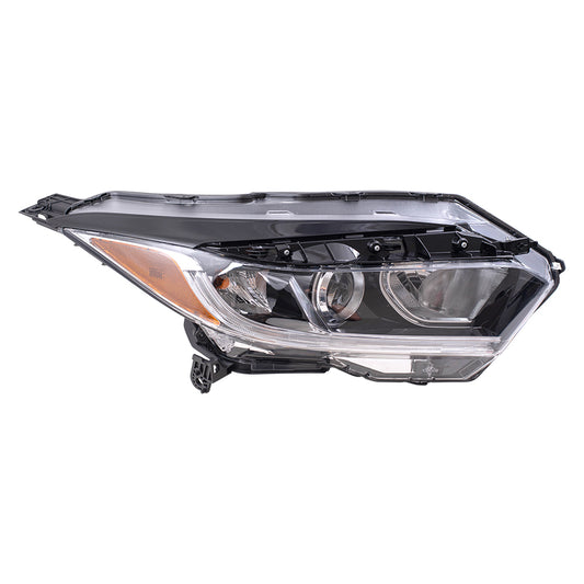 Brock Replacement Passenger Side Halogen Combination Headlight Assembly Compatible with 19-22 HR-V