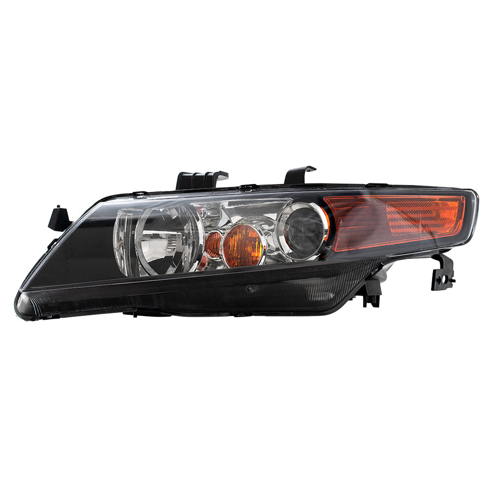 Brock Replacement Drivers HID Headlight Headlamp Lens w/ Black Housing Compatible with 04-05 TSX 33151SECA12