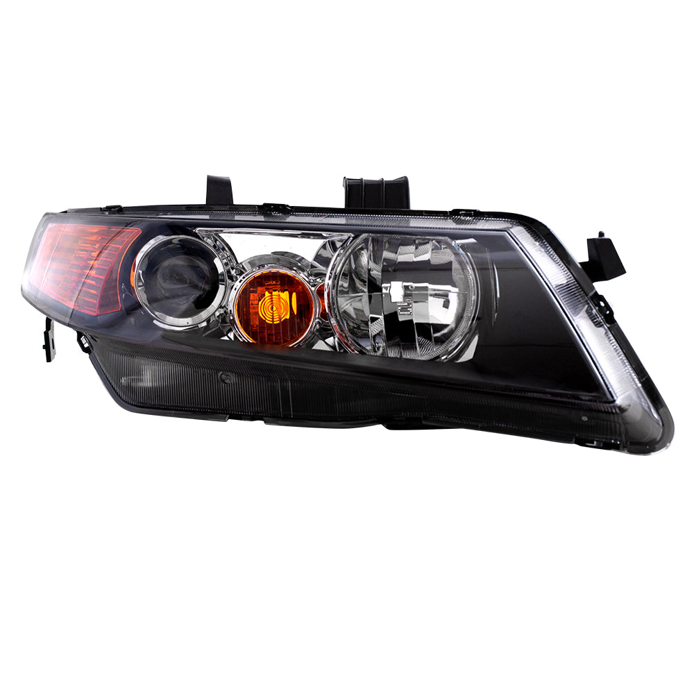 Brock Replacement HID Headlight Headlamp Lens w/ Black Housing Passenger Compatible with 04-05 TSX 33101SECA12