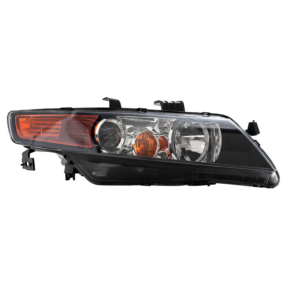 Brock Replacement HID Headlight Headlamp Lens w/ Black Housing Passenger Compatible with 04-05 TSX 33101SECA12