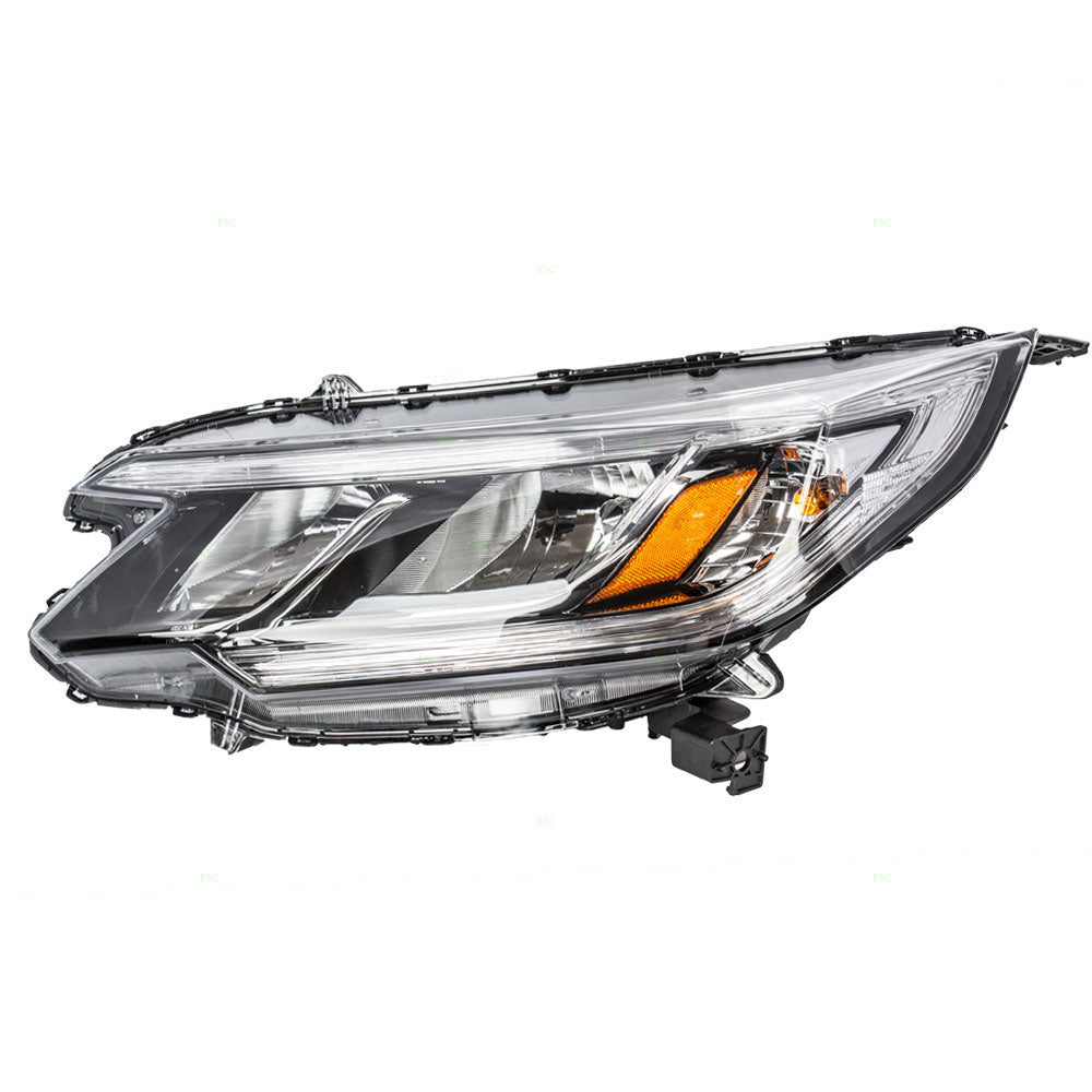 Brock Replacement Pair Set Halogen Combination Headlights Headlamps Compatible with CR-V 33150-T1W-A11 33100-T1W-A11