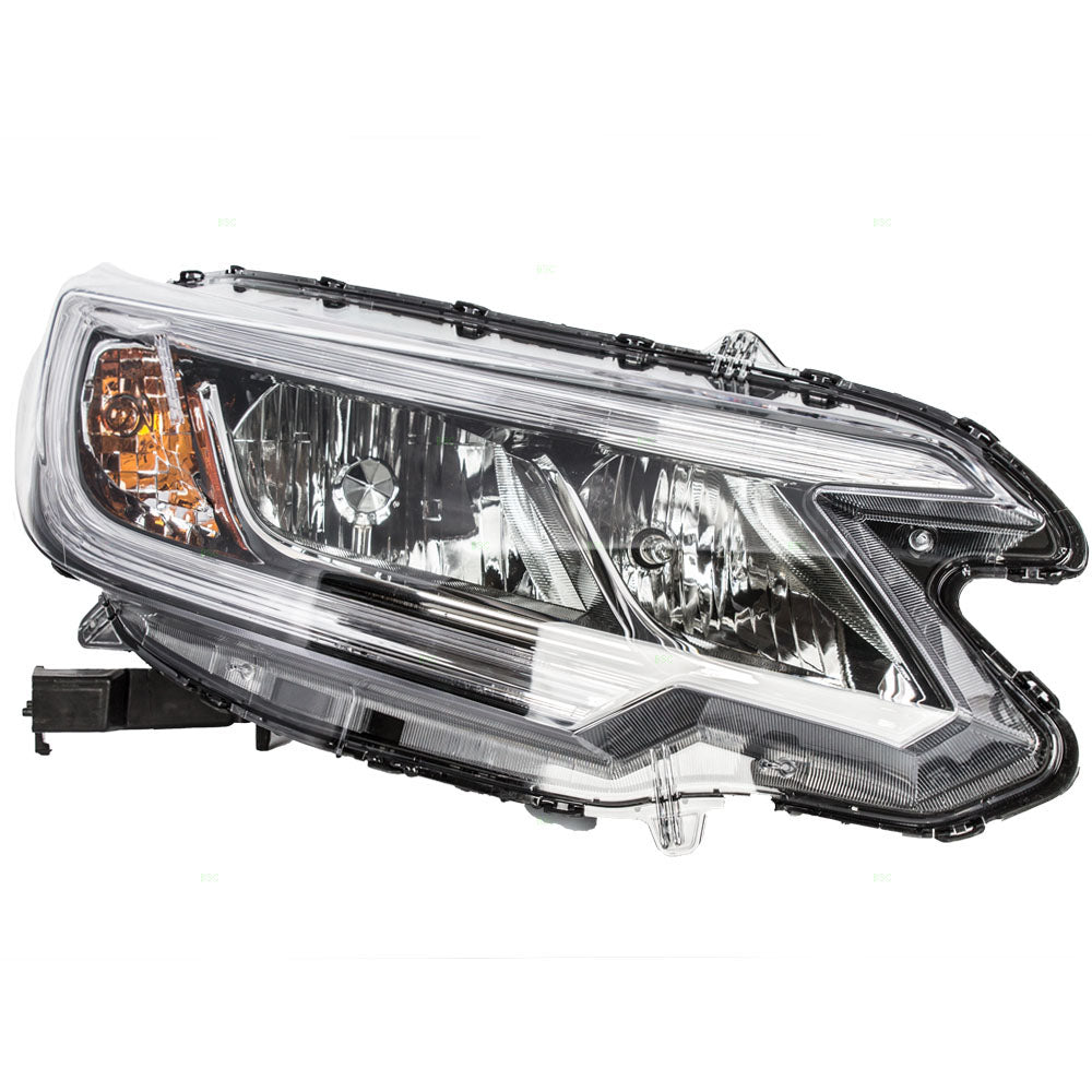 Brock Replacement Passengers Halogen Combination Headlight Headlamp Compatible with 15-16 CR-V 33100-T1W-A11