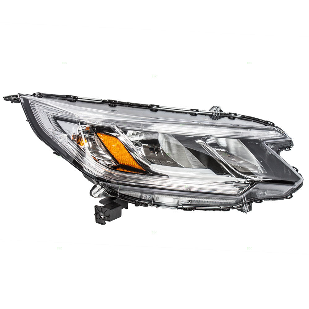 Brock Replacement Passengers Halogen Combination Headlight Headlamp Compatible with 15-16 CR-V 33100-T1W-A11