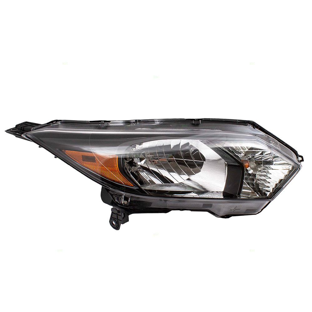 Brock Replacement Passengers Halogen Combination Headlight Headlamp Compatible with 16-18 HR-V 33100T7SA01