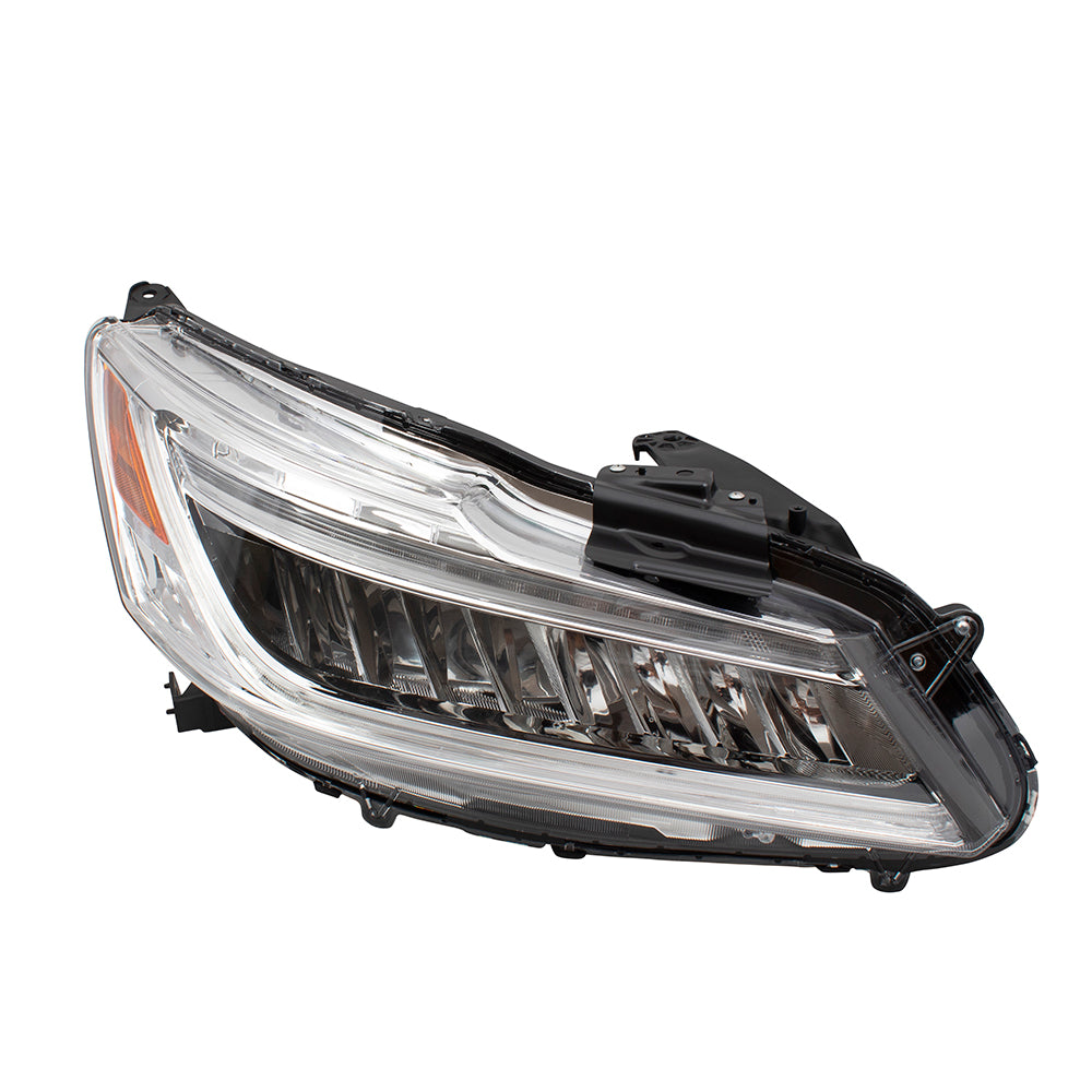 Brock Replacement Passengers LED Combination Headlight Headlamp Compatible with 16-17 Accord Sedan 33100T2AA32