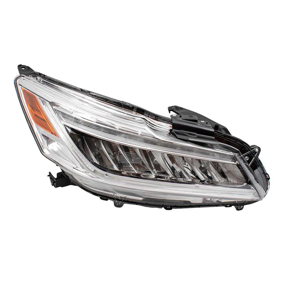 Brock Replacement Passengers LED Combination Headlight Headlamp Compatible with 16-17 Accord Sedan 33100T2AA32