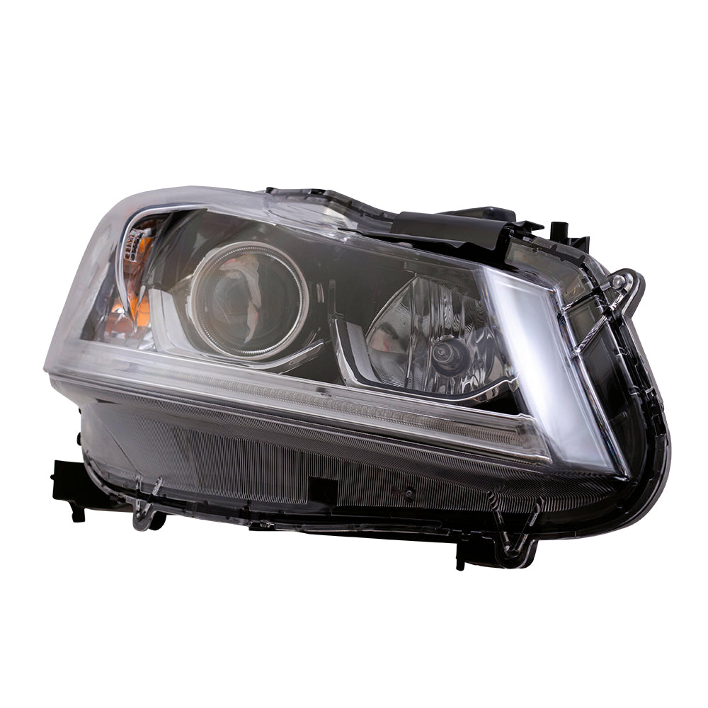 Brock Replacement Pair Halogen Headlights Compatible with 16-17 Accord Sedan