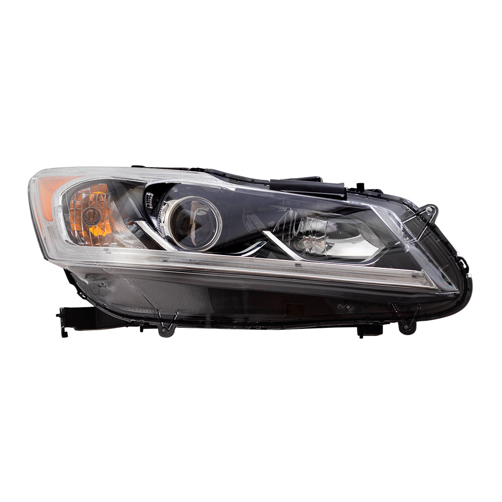 Brock Replacement Passenger Halogen Headlight Compatible with 16-17 Accord Sedan