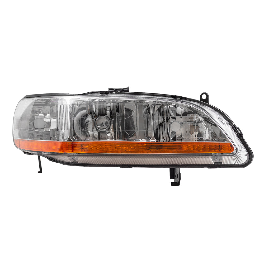 Brock Replacement Passengers Halogen Headlight Headlamp Compatible with 98-02 Accord 33101-S84-A02