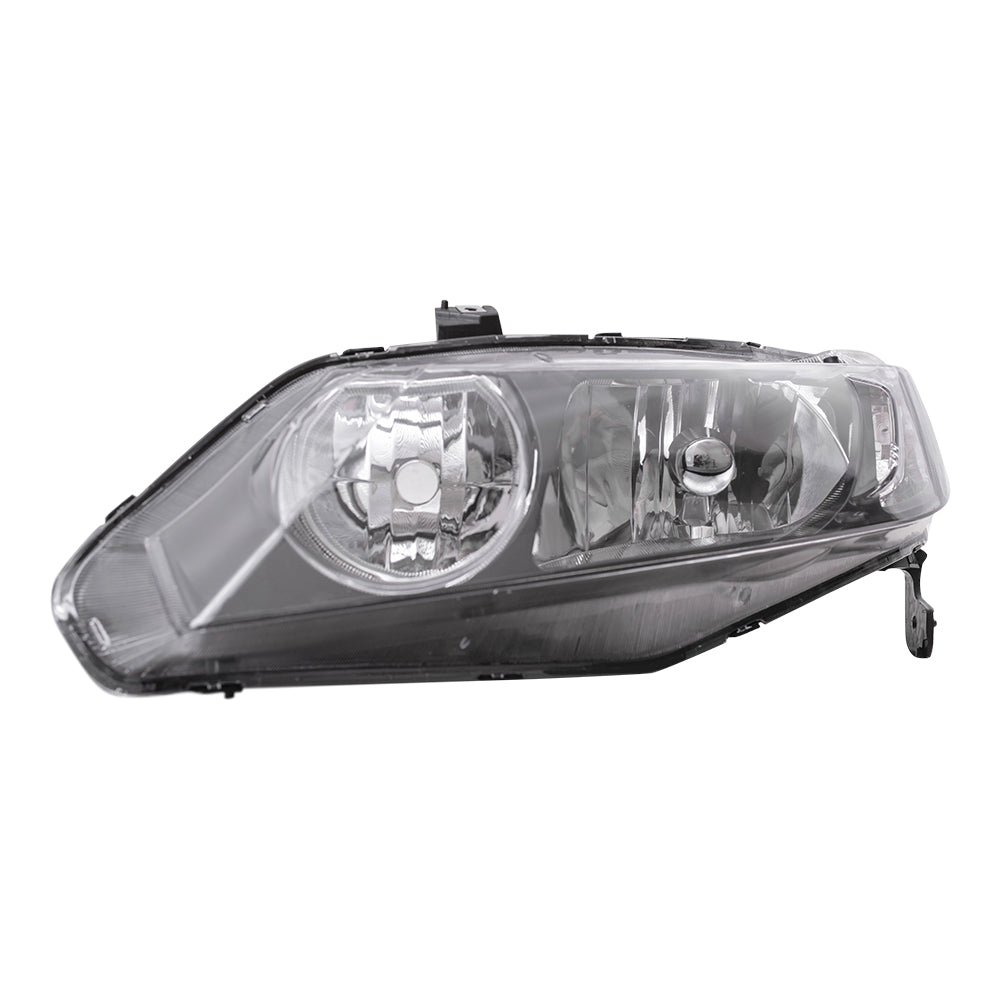 Brock Replacement Drivers Halogen Headlight Headlamp Compatible with 2006-2009 Civic Sedan 33151SNCA01