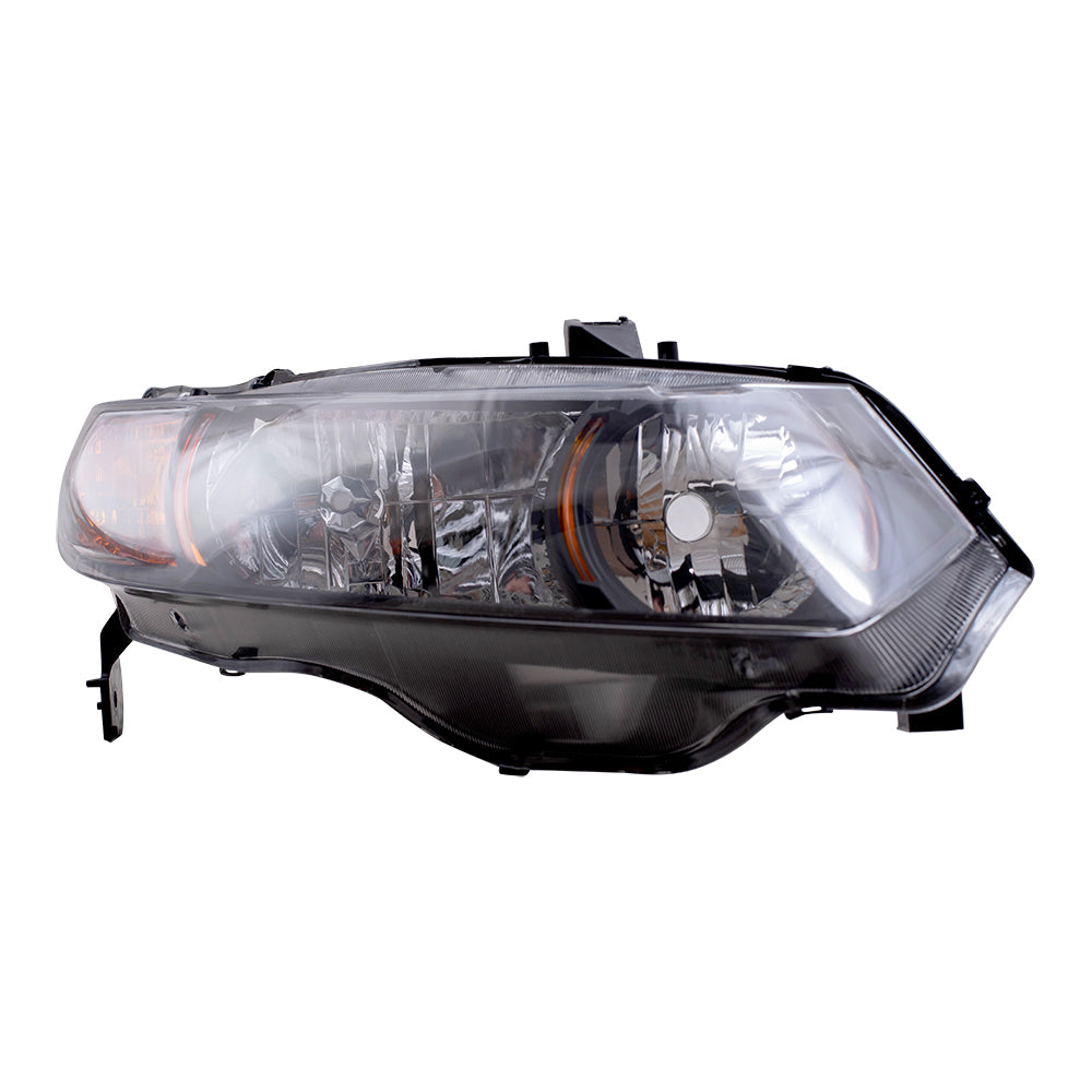 Brock Replacement Driver and Passenger Halogen Headlights Headlamp Units Compatible with 2006-2009 Civic Si 2.0L 33151SVBA01 33101SVBA02