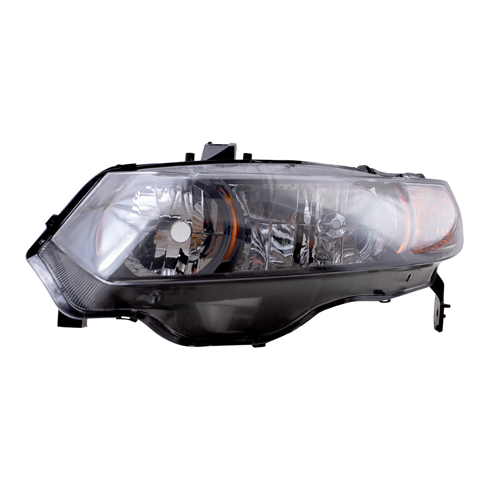 Brock Replacement Drivers Halogen Headlight Headlamp Unit Compatible with 2006-2009 Civic Si 2.0L 33151SVBA01 HO2502133