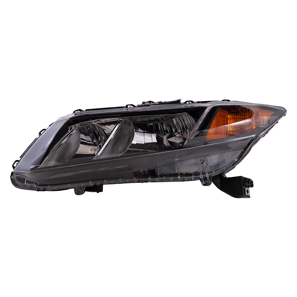 Brock Replacement Drivers Halogen Combination Headlight Headlamp Compatible with 2012 Civic 33150-TR0-A01