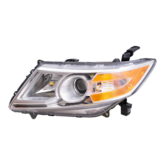 Brock Replacement Drivers Headlight Headlamp Compatible with 2011-2013 Odyssey Van 33150-TK8-A02