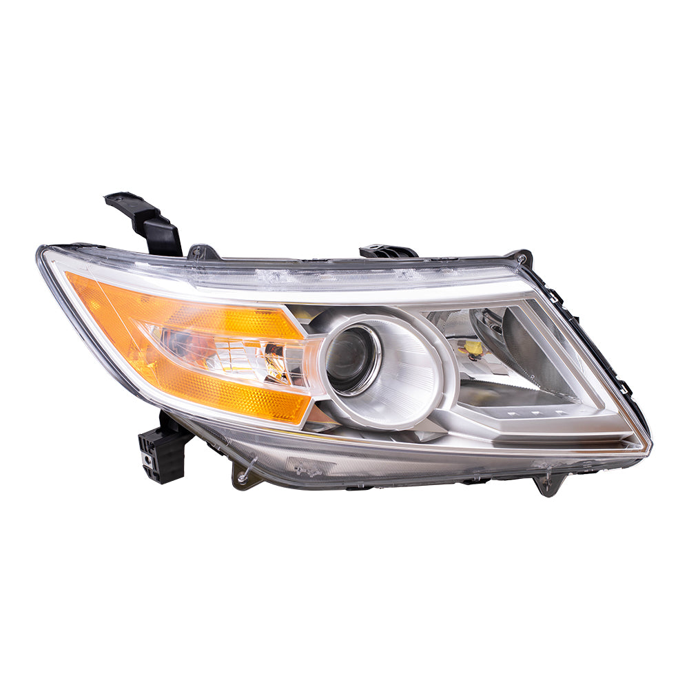 Brock Replacement Passengers Headlight Headlamp Compatible with 2011-2013 Odyssey Van 33100-TK8-A02