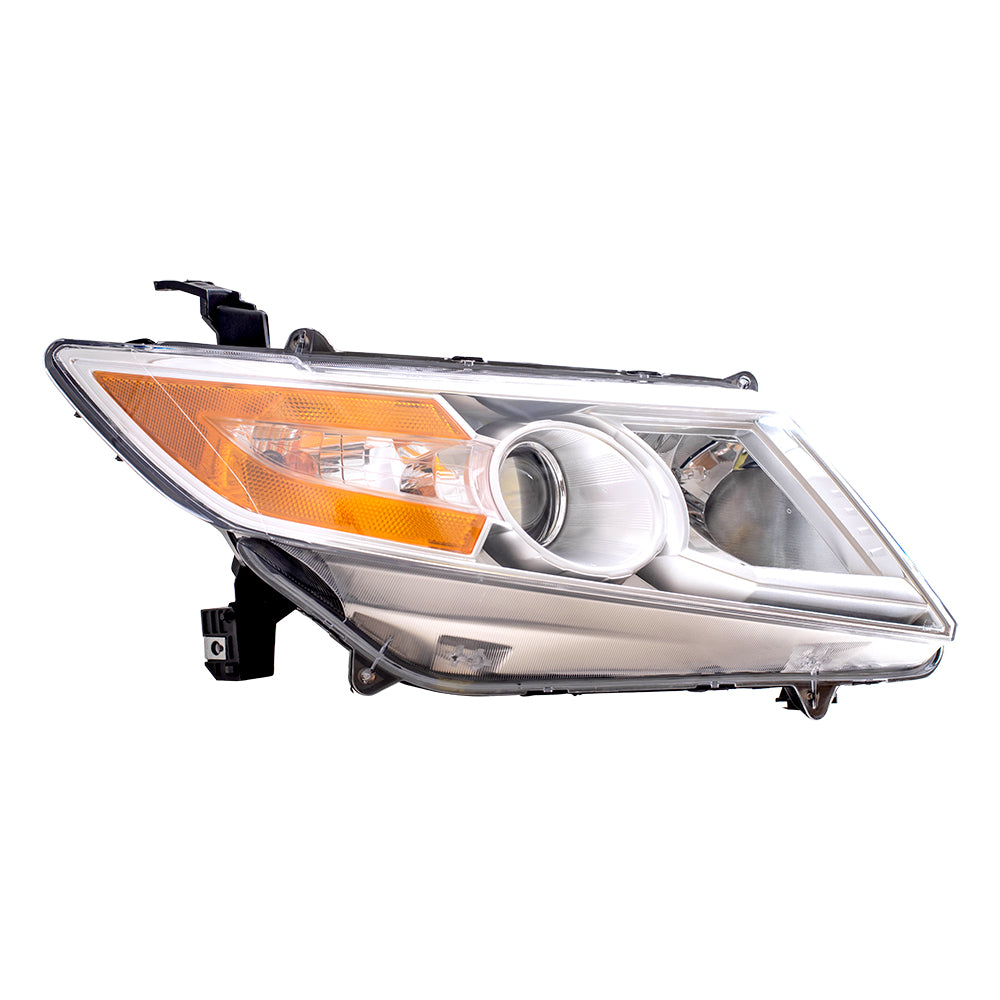 Brock Replacement Passengers Headlight Headlamp Compatible with 2011-2013 Odyssey Van 33100-TK8-A02