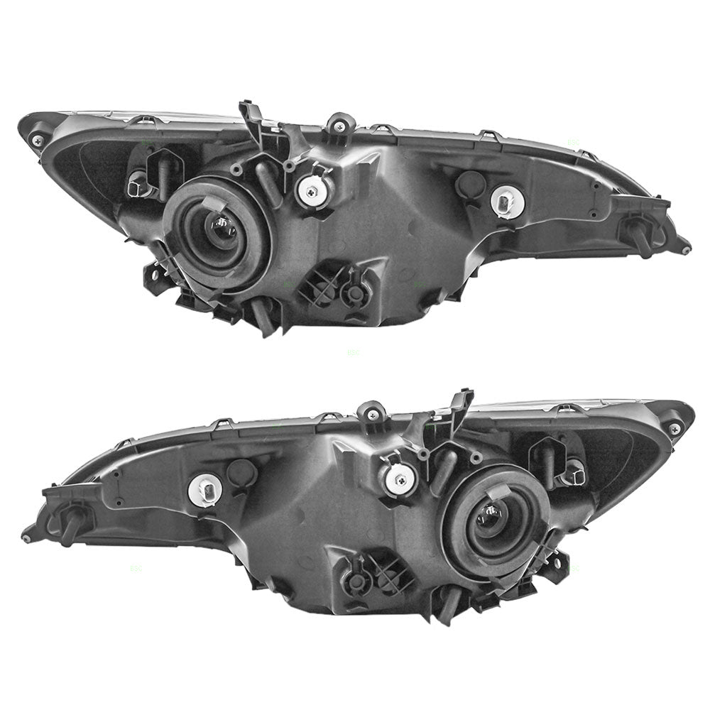 Brock Replacement Driver and Passenger Headlights Headlamps Compatible with 2015-2017 Fit 33150-T5A-A01 33100-T5A-A01