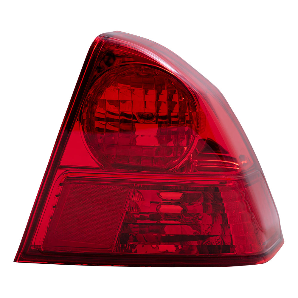 Brock Replacement Passengers Taillight Quarter Panel Mounted Tail Lamp Compatible with 03-05 Civic 33501S5DA51