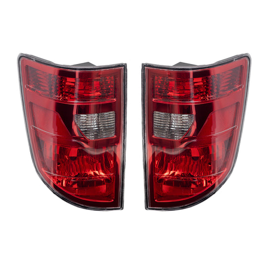 Brock Replacement Pair Tail Lights Compatible with 2009-2014 Ridgeline Pickup