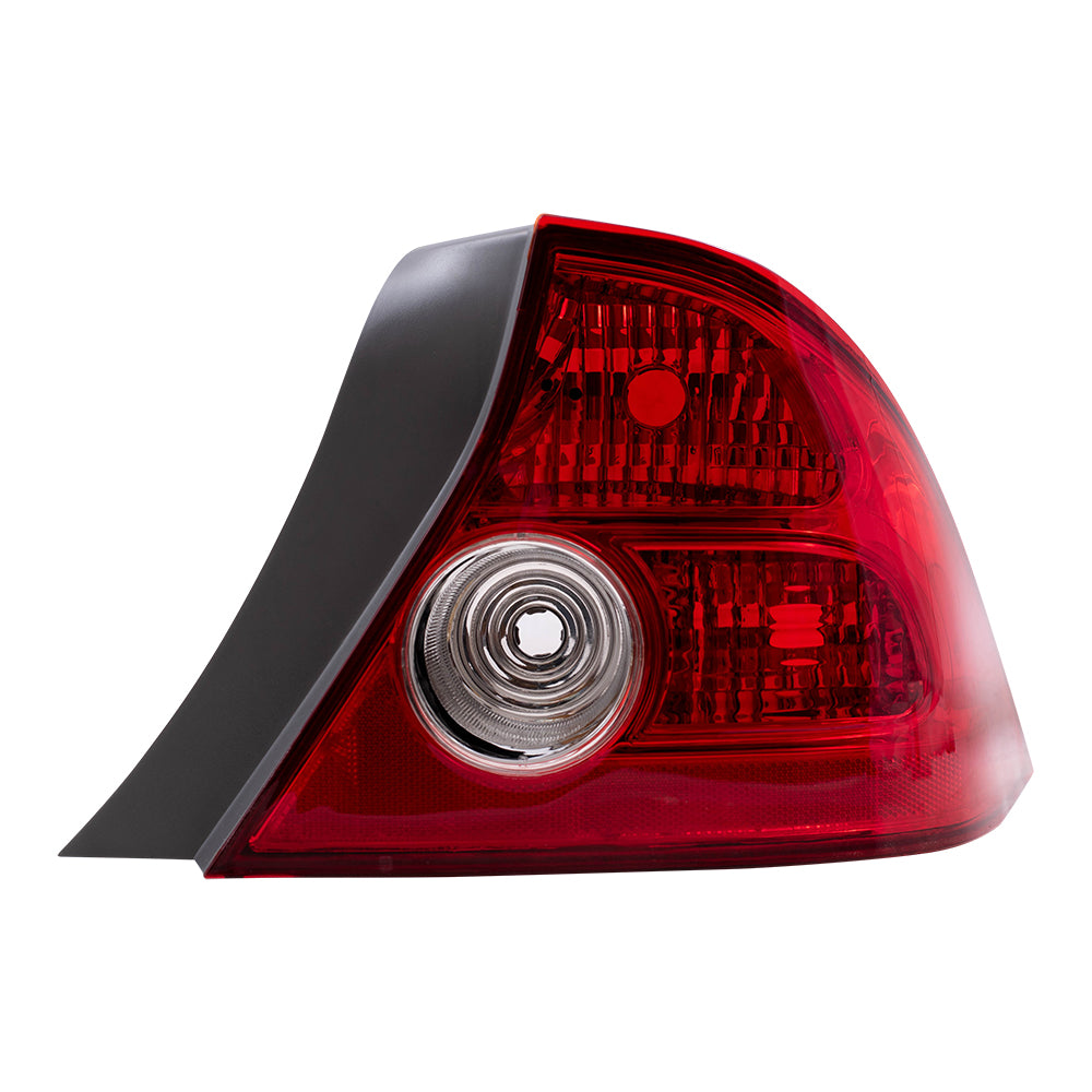 Brock Replacement Passengers Taillight Tail Lamp Lens Compatible with 04-08 Civic 33501S5PA11