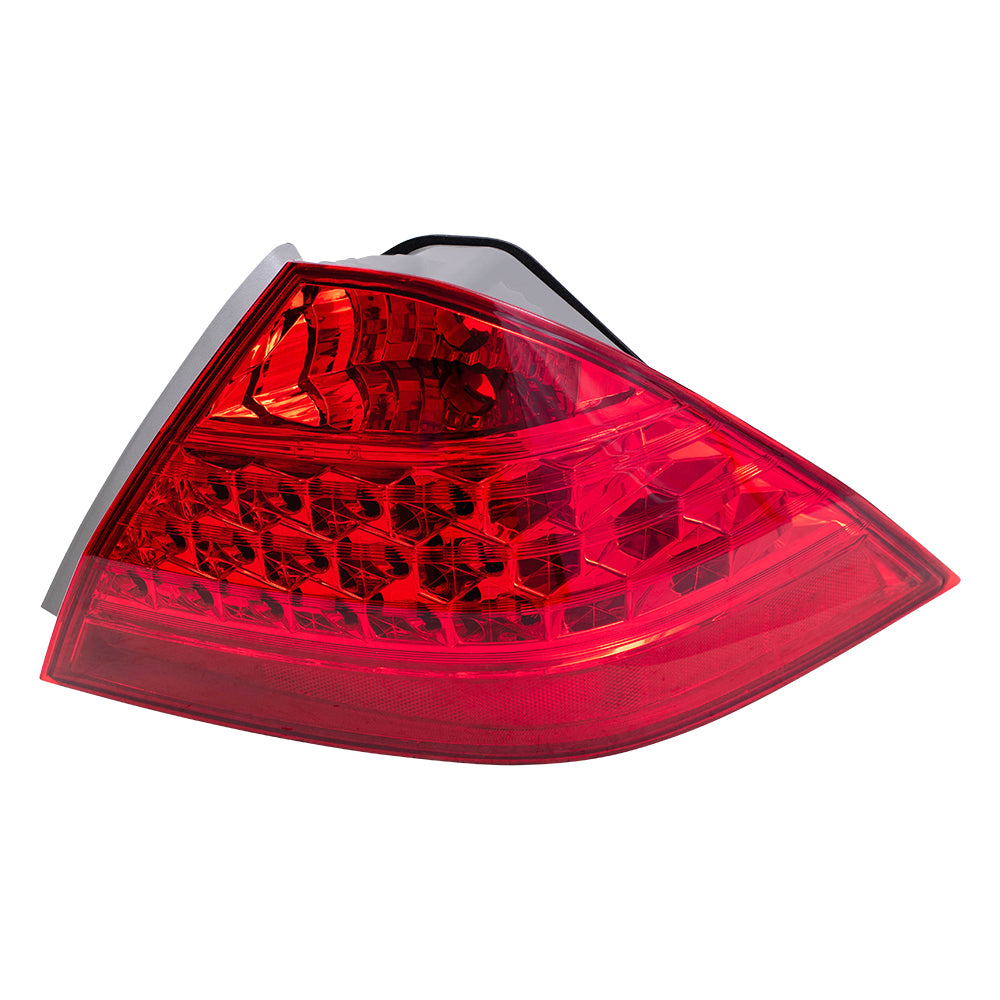 Brock Replacement Passengers Taillight Tail Lamp with Red Quarter Panel Mounted Lens Compatible with 06-07 Accord Sedan 33501SDAA32